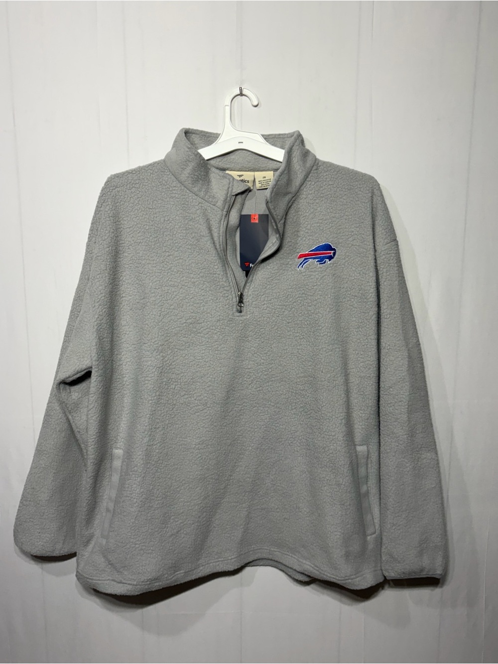 Buffalo Bills Women’s Plus Size Sherpa Quarter-Zip Fleece Pullover
